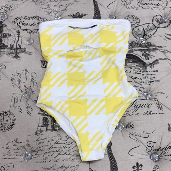 Onia Natalie Cutout Strapless One-Piece Swimsuit - Picture 4 of 9